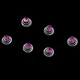 Single Deep Purple Rhinestone Bridal Hair Pin (Set of 6)