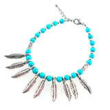 Tibetan Silver and Turquoise Bracelet with Tassels