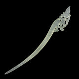 Exquisite Hand Carved Xiu Jade Hair Stick Flying Clouds