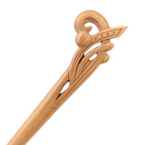 CrystalMood Handmade Carved Wood Hair Stick Orchid Rosewood