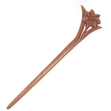 CrystalMood Handmade Wood Hair Stick 7-Petal Flower Lignum-vitae