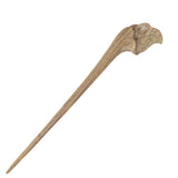 CrystalMood Handmade Carved Wood Hair Stick Leaf