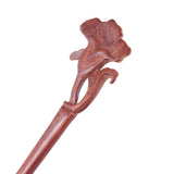 CrystalMood Handmade Carved Wood Hair Stick Morning Glory