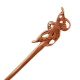 CrystalMood Handmade Carved Wood Hair Stick Butterfly