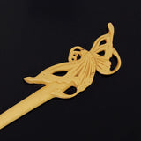 CrystalMood Handmade Carved Wood Hair Stick Butterfly