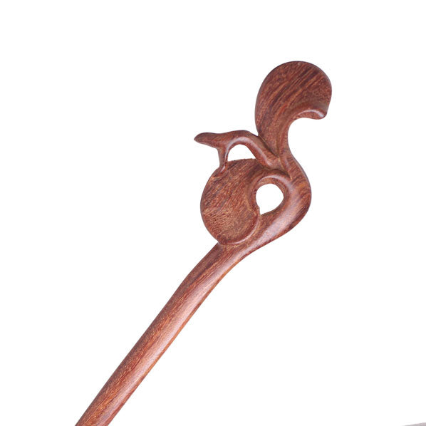 CrystalMood Handmade Carved Wood Hair Stick Sprout