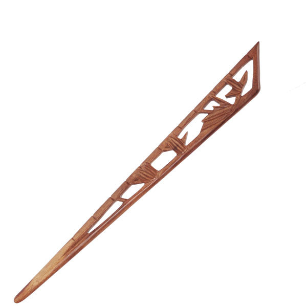Crystalmood Handmade Rosewood Carved Hair Stick Bamboo 7"