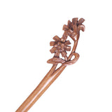 CrystalMood Handmade Carved Wood Hair Stick Daisy