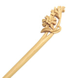 CrystalMood Handmade Carved Wood Hair Stick Daisy