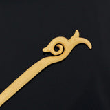 CrystalMood Handmade Carved Wood Hair Stick Spiral 6.6" Lignum-vitae