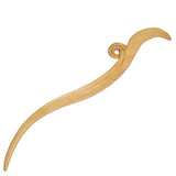 CrystalMood Handmade Carved Wood Hair Stick Wave 6.5" Lignum-vitae