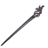 CrystalMood Handmade Carved Wood Hair Stick Chinese Redbud 7"  Ebony