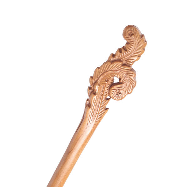 CrystalMood Handmade Wood Hair Stick Phoenix Plumes Lignum-vitae