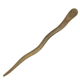 CrystalMood Handmade Carved Wood Hair Stick Swim 6.5" Lignum-vitae