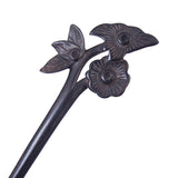 CrystalMood Handmade Carved Wood Hair Stick Blooming 7.75