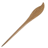 CrystalMood Handmade Carved Wood Hair Stick Leaf Rosewood