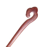 CrystalMood Handmade Carved Wood Hair Stick Cane 7" Ebony