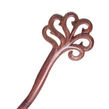 CrystalMood Handmade Carved Wood Hair Stick Coral 7" Lignum-vitae