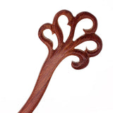 Crystalmood Handmade Carved Wood Hair Stick Coral Rosewood B