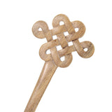 CrystalMood Handmade Carved Wood Hair Stick Chinese Knot Lignum-vitae