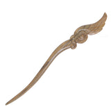 CrystalMood Handmade Carved Wood Hair Stick Wing of Angel