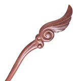 CrystalMood Handmade Carved Wood Hair Stick Wing of Angel