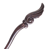 CrystalMood Handmade Carved Wood Hair Stick Wing of Angel