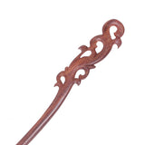 CrystalMood Handmade Carved Wood Hair Stick Vine 7" Ebony