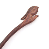 Crystalmood Handmade Carved Wood Hair Stick Rabbit 7-Inch