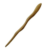 CrystalMood Handmade Carved Wood Hair Stick Flow Ebony