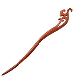 CrystalMood Handmade Carved Wood Hair Stick Spindrift Ebony