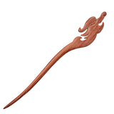 CrystalMood Handmade Carved Wood Hair Stick Dragon Head Rosewood