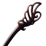 CrystalMood Handmade Carved Wood Butterfly Silhouette Hair Stick Ebony