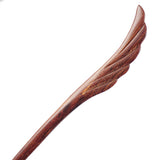 Crystalmood Handmade Carved Lignum-Vitae Wood Hair Stick Feather