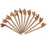 CrystalMood Handmade Carved Peachwood Chinese Zodiac Hair Stick 11 Dog