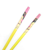 Painted Bamboo Chopsticks Hair Stick Japanese Geisha Lilac 7" [Pair]