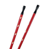 Red & Black Wood Chopstick Hair Sticks with Pattern [Pair]