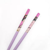 Painted Bamboo Chopsticks Hair Stick Japanese Geisha 7" Blue [Pair]