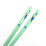 Painted Bamboo Chopsticks Hair Stick Dolphin Ivory 7" [Pair]